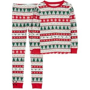 Carters Adult Unisex Fair Isle Christmas Snug Fit Cotton Family Pajama Set Small